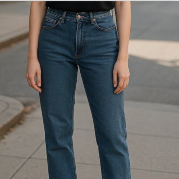 Focus Lifestyle Womens Jeans Sz 10 Blue Denim Slim Fit Stretch Plain Back Pocket - Picture 13 of 13